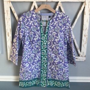 Robert Graham | Floral Embellished Tunic w Pockets